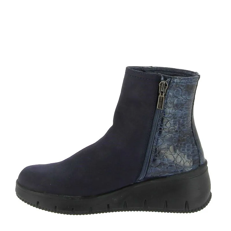 24 HRS 25842 Navy Ankle Boot