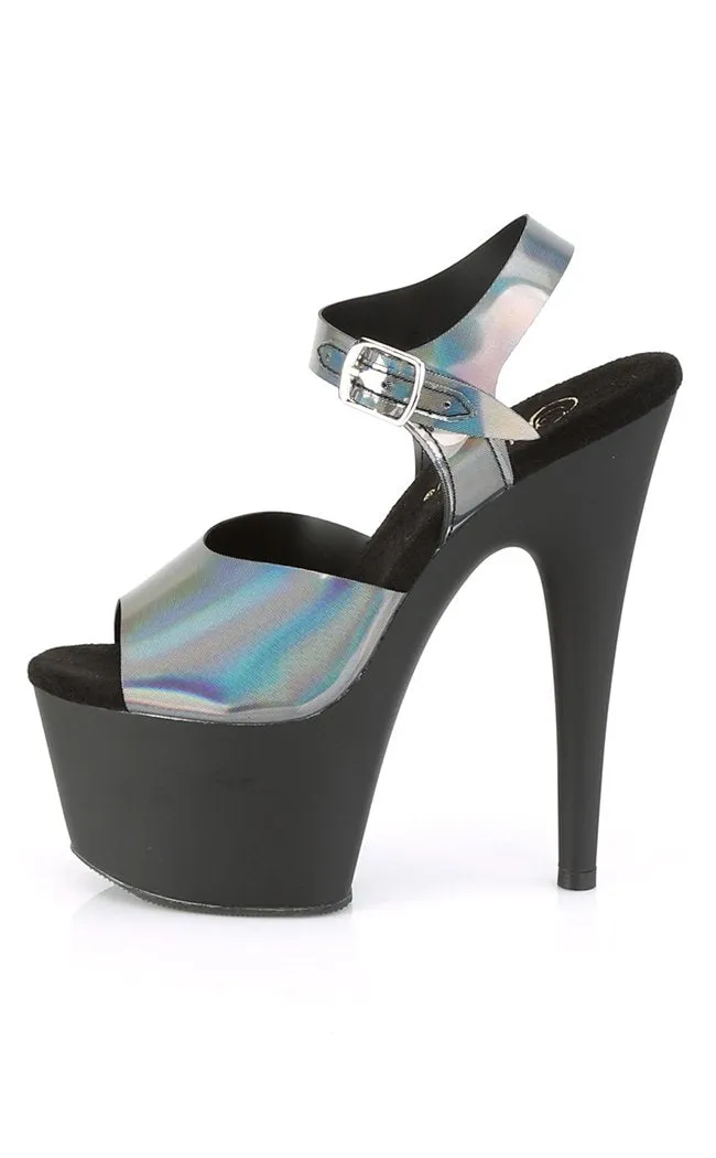 ADORE-708N-DT Black & Holo Platform Heels