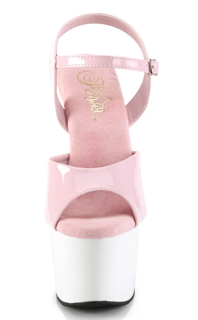 ADORE-709 Baby Pink & White Heels