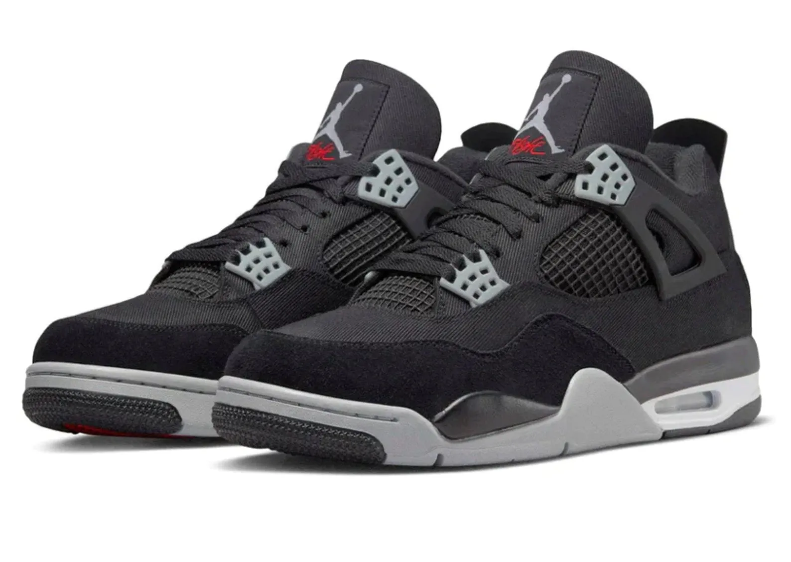 AIR JORDAN  4 'BLACK CANVAS' TRAINERS