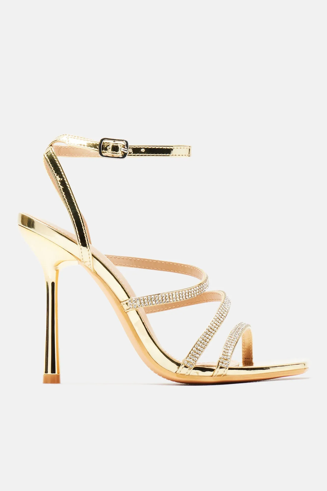 Amozae-Aloria Embellished Stiletto Heels - Gold