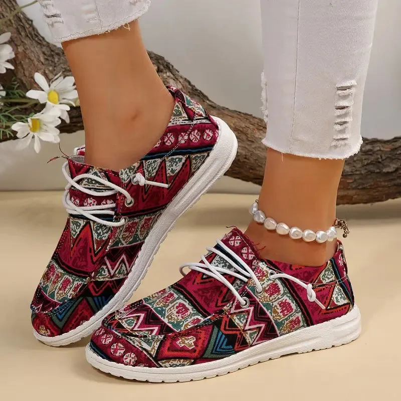 AMOZAE- -  Moroccan Style Print Flats