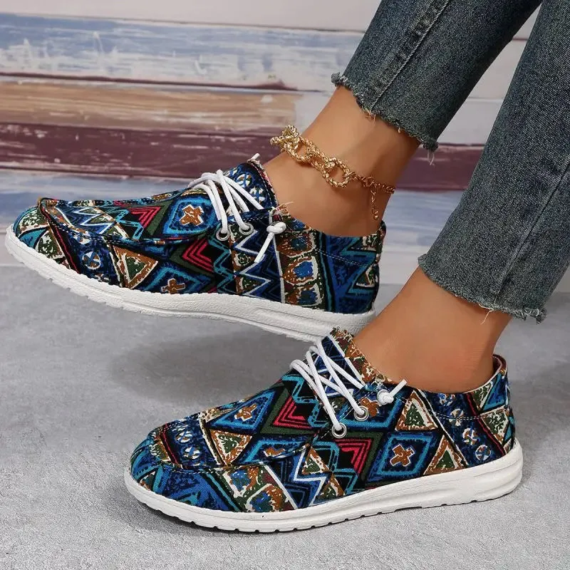 AMOZAE- -  Moroccan Style Print Flats