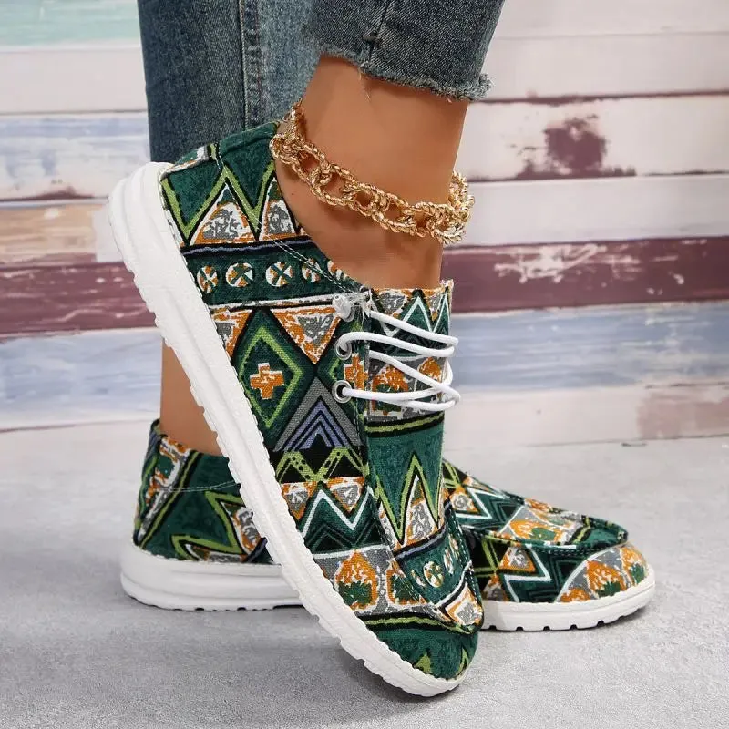 AMOZAE- -  Moroccan Style Print Flats