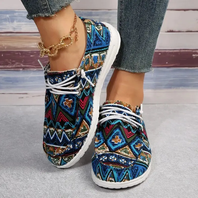 AMOZAE- -  Moroccan Style Print Flats