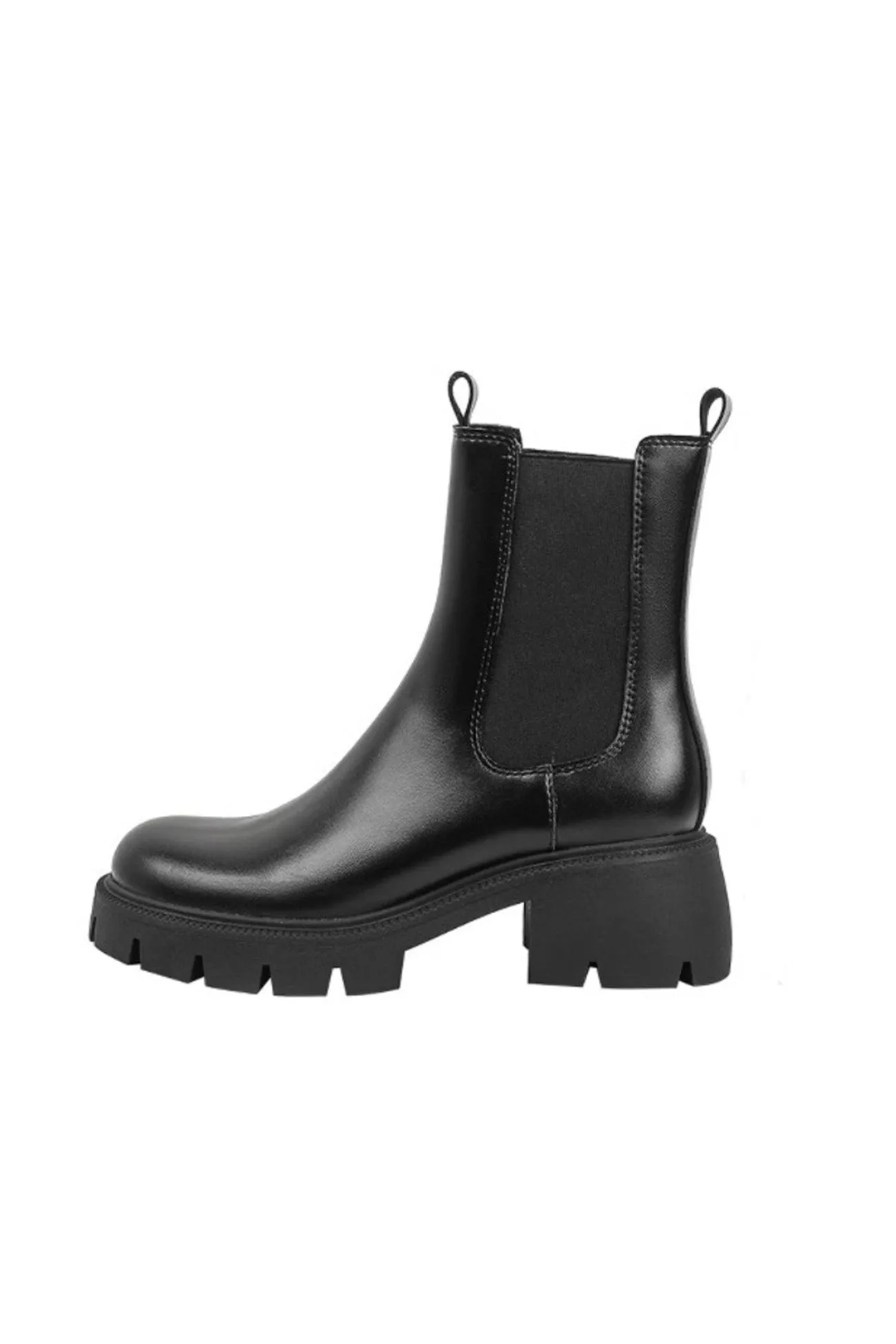 Amozae-Solid Color Platform Chelsea Ankle Boots