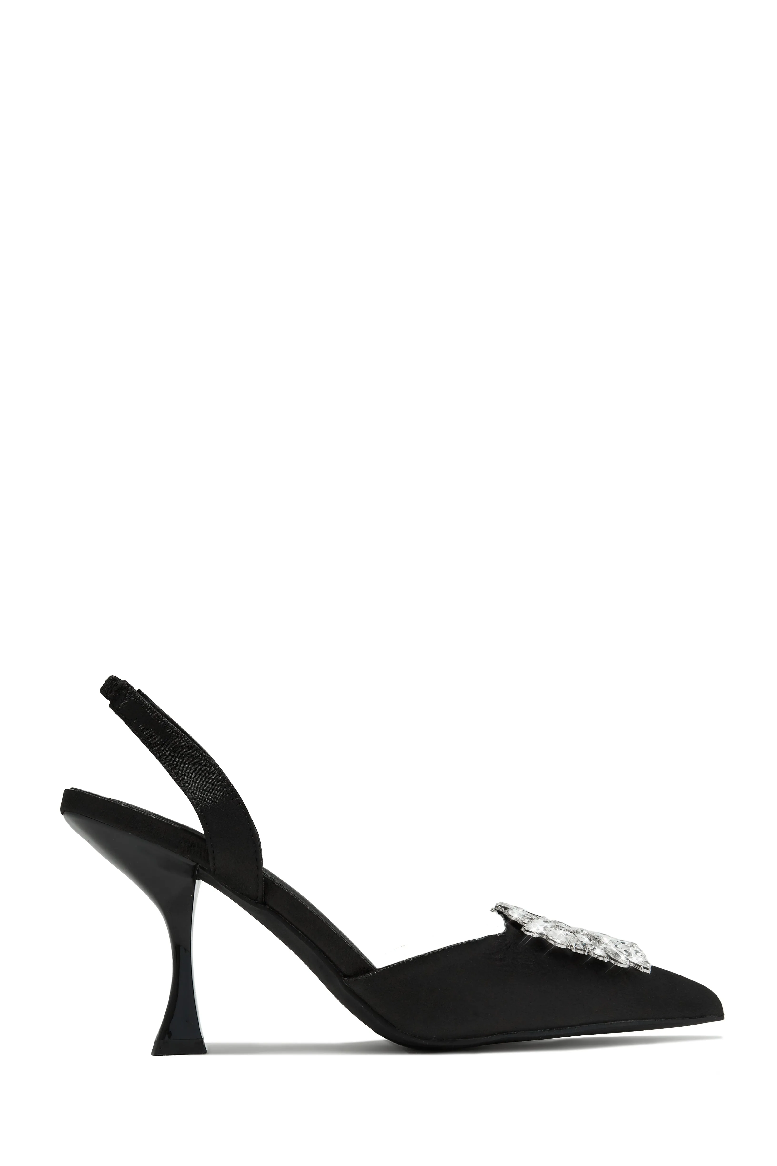 Anissia Slingback Embellished Pumps - Black