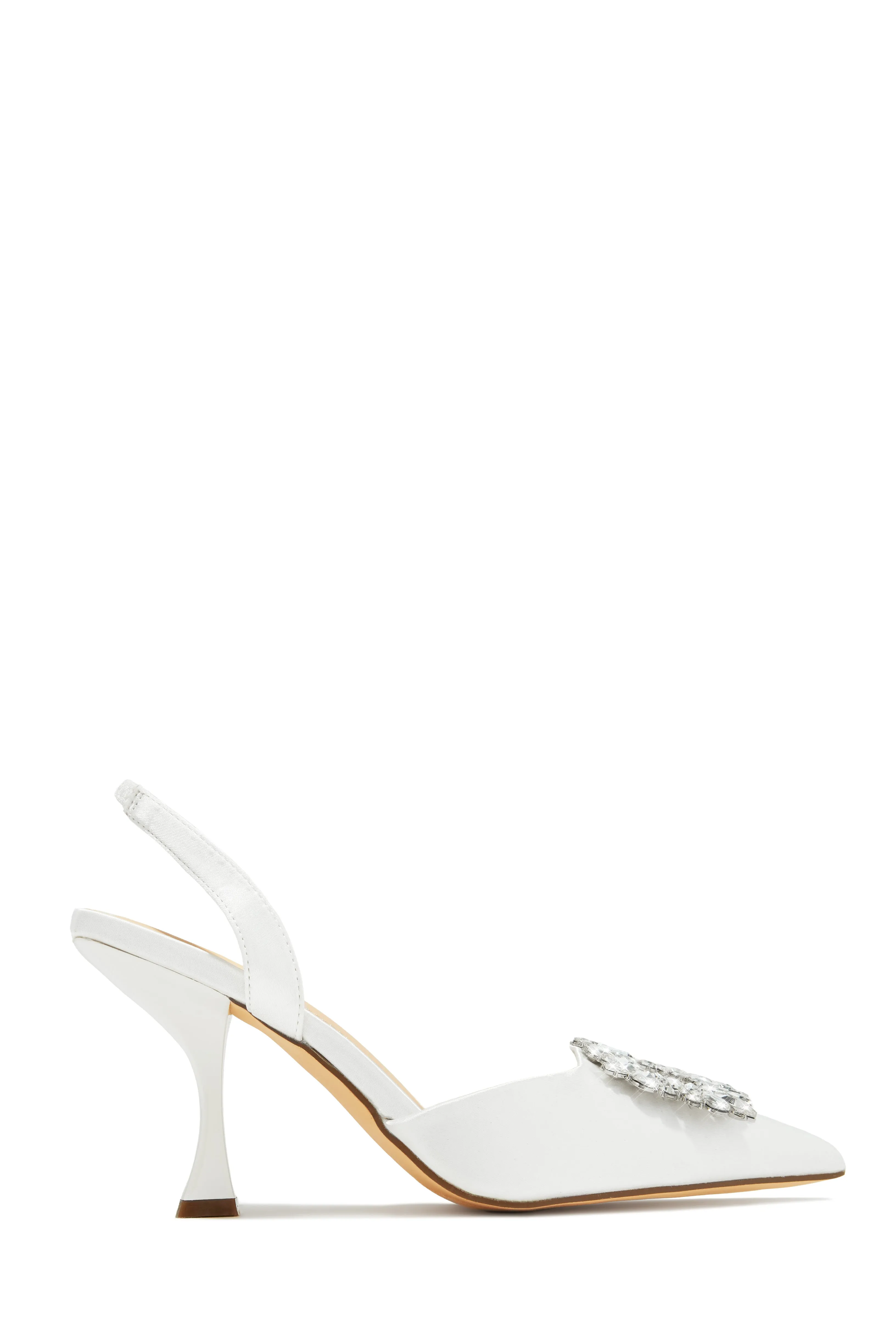 Anissia Slingback Embellished Pumps - White