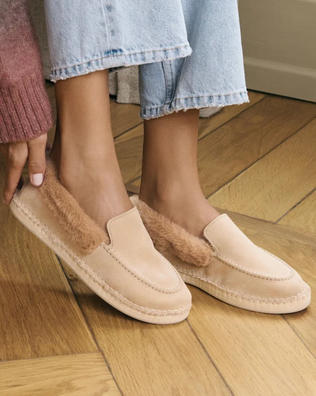 Aspen Loafers Suede Espadrilles Champagne Beige