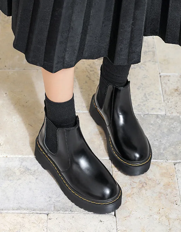 Autumn Winter Platform Chelsea Boots