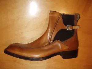 Bespoke Tan Chelsea Leather Buckle Boot