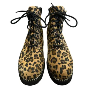 Boots Combat By Vaneli In Animal Print, Size: 8