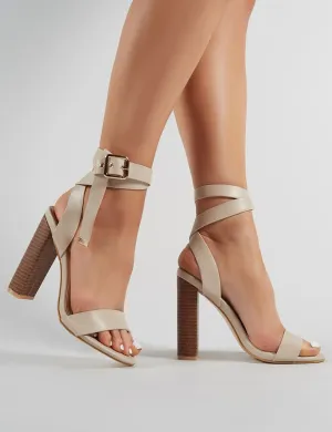 Brea Block Heels In Nude