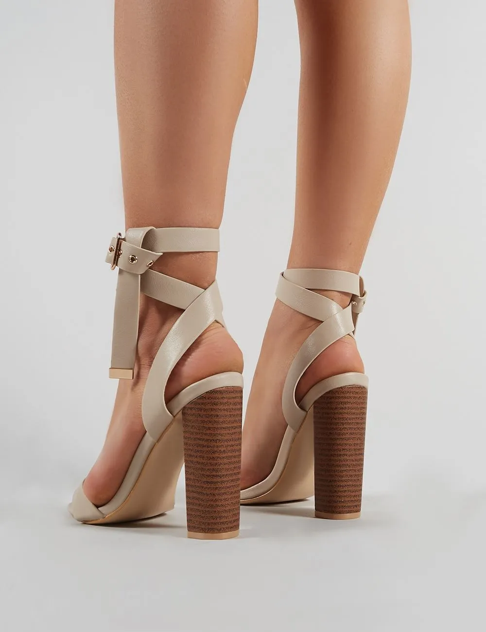 Brea Block Heels In Nude