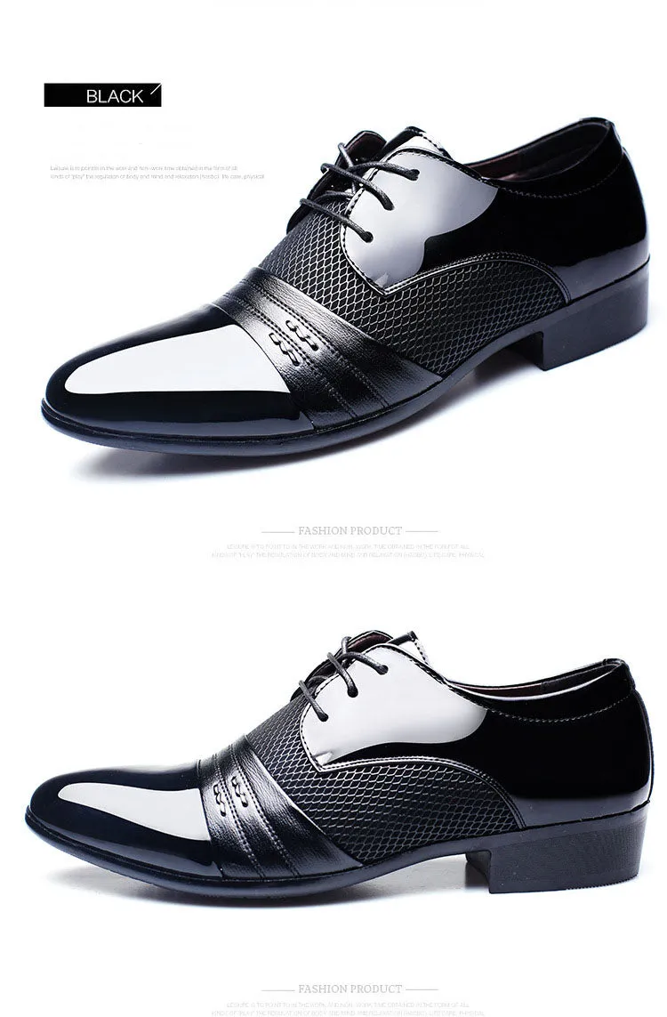 Business Flat Black Brown Breathable Low Top Mens Formal Office Shoes