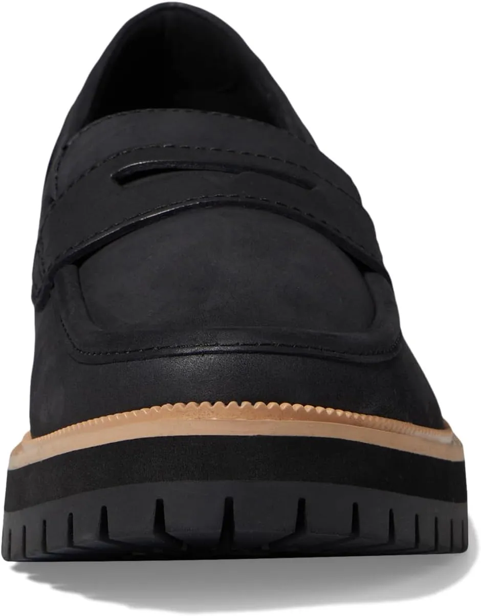 Cara TOMS Loafers, Black/Black Leather