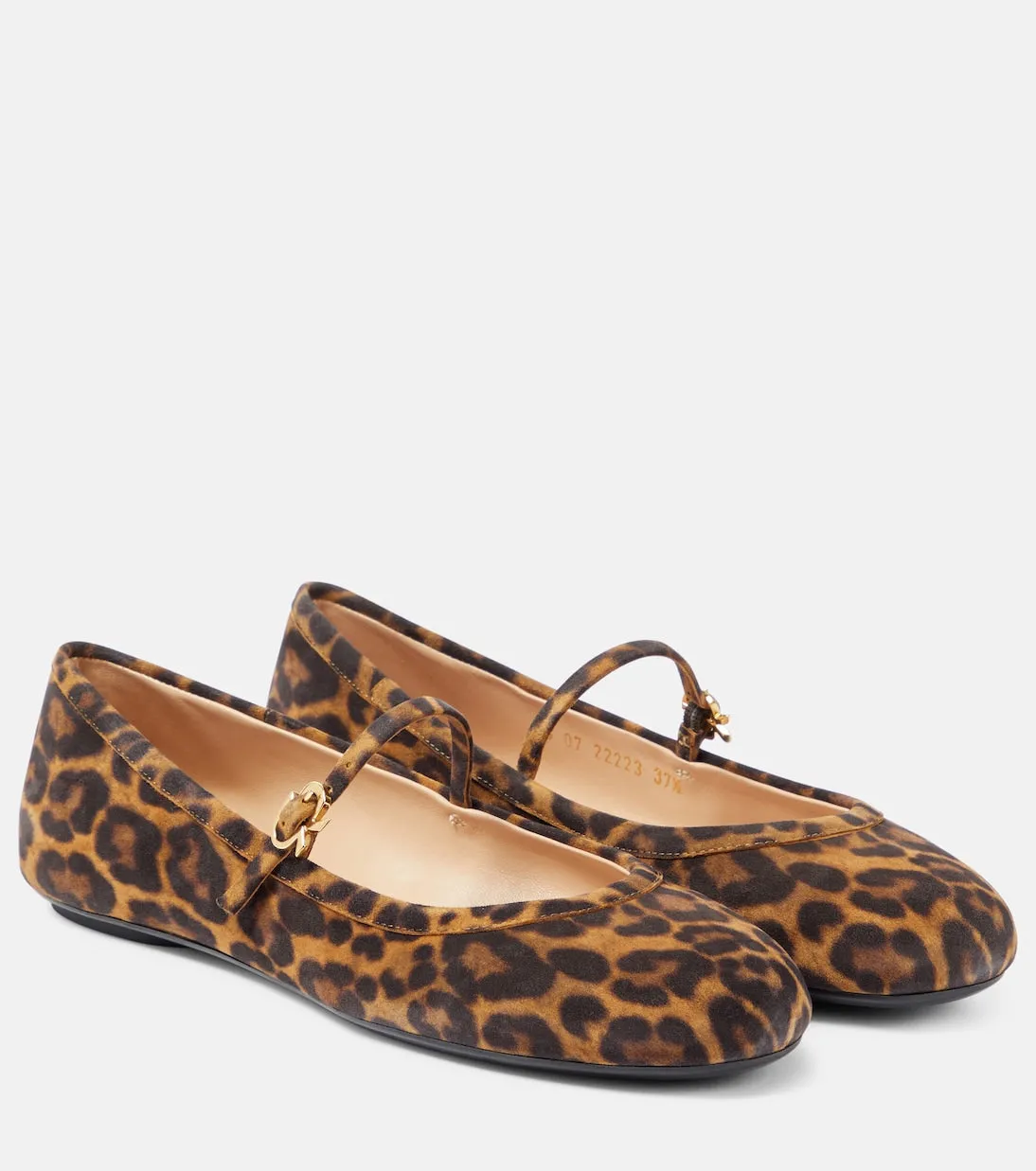 Carla suede ballet flats with leopard print Gianvito Rossi, multicolor