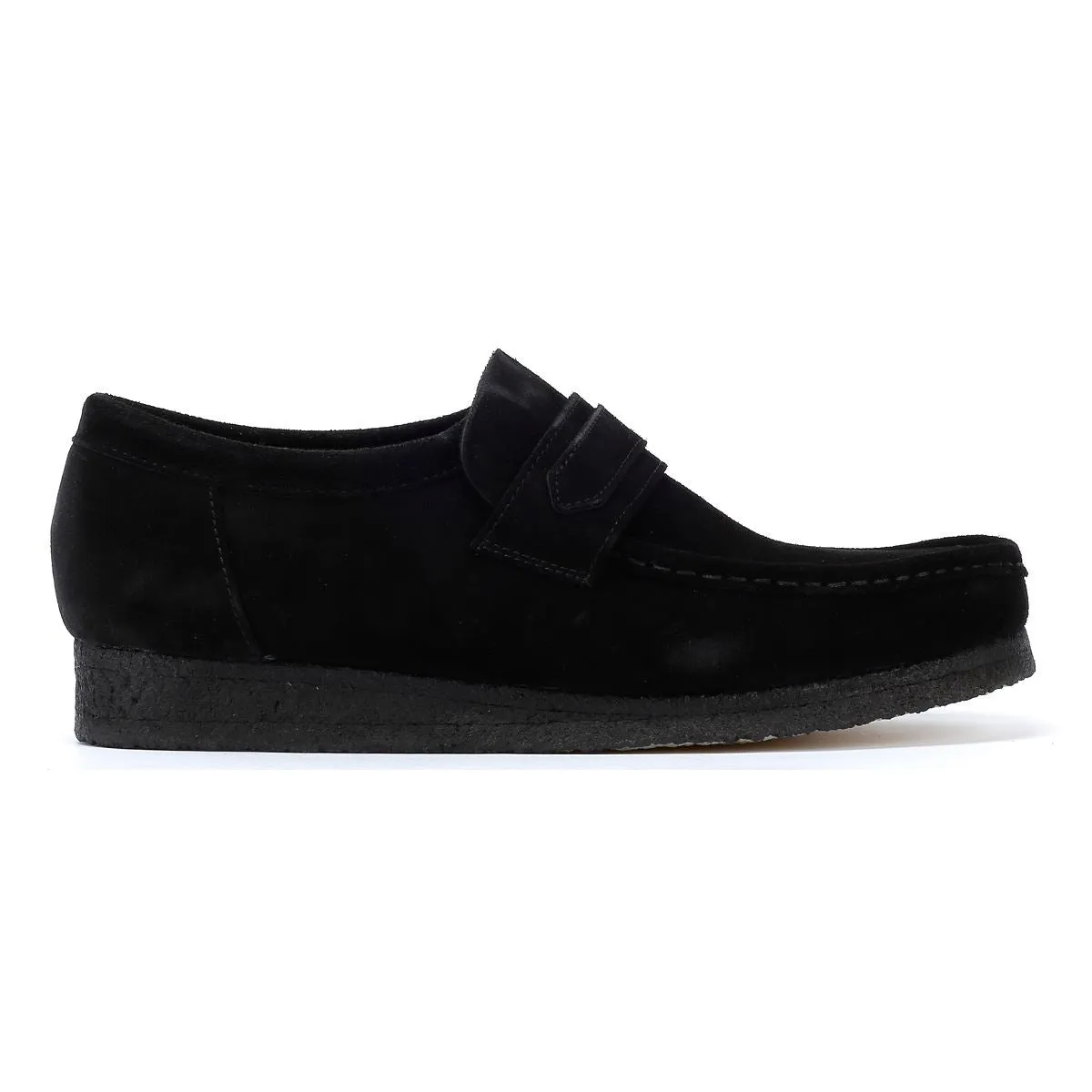 Clarks Originals Wallabee Loafer Men's Black Suede Shoes