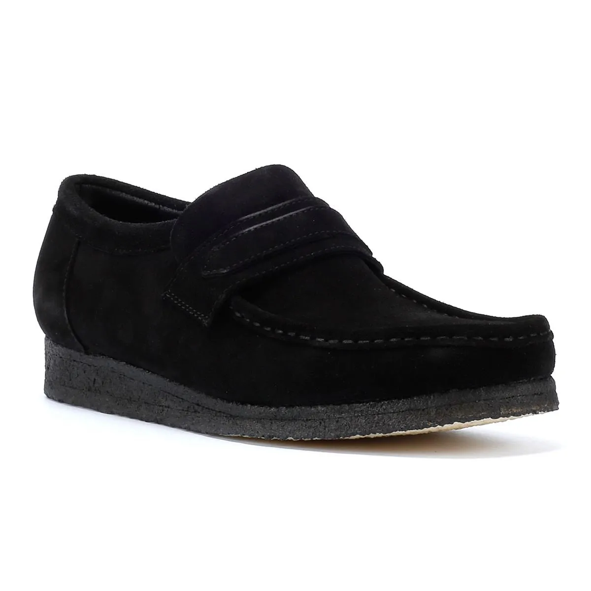 Clarks Originals Wallabee Loafer Men's Black Suede Shoes