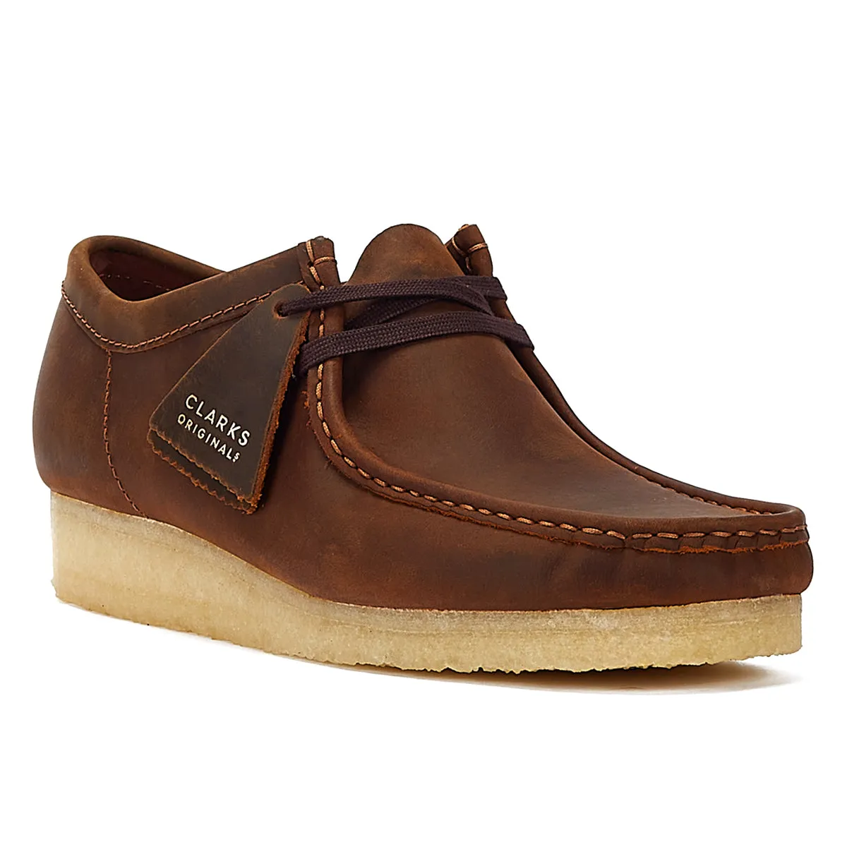 Clarks Wallabee Beeswax Men's Brown Lace-Up Shoes