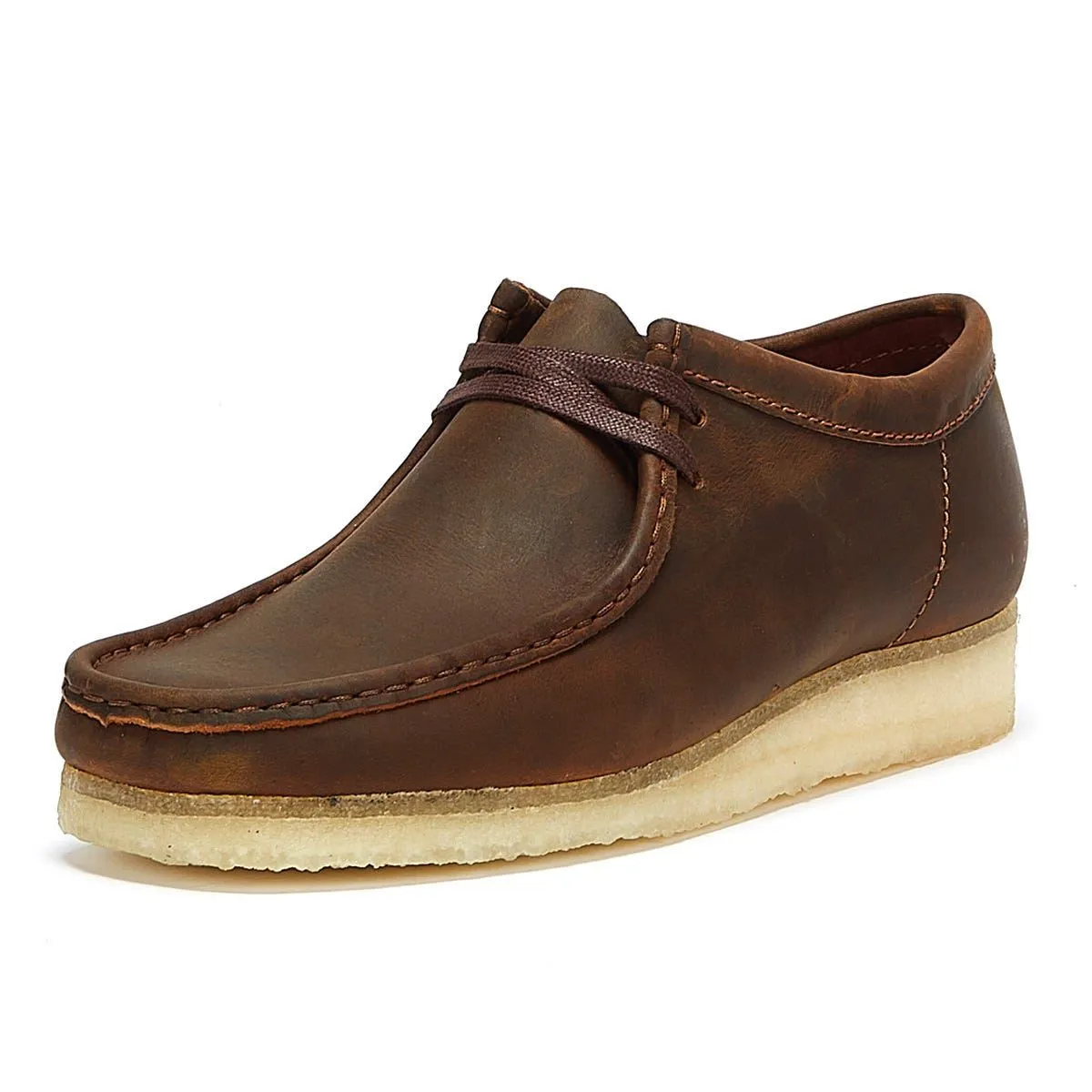 Clarks Wallabee Beeswax Men's Brown Lace-Up Shoes