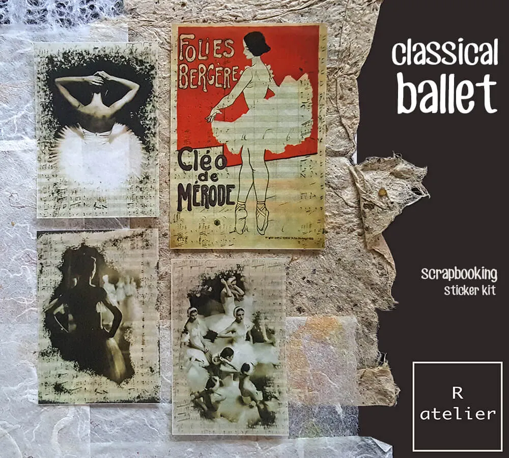 Classical Ballet Series | Scrapbooking Washi Stickers