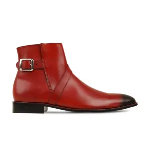 Cyrus - Men's Burnished Orange Tan Calf Leather Jodhpur Boot