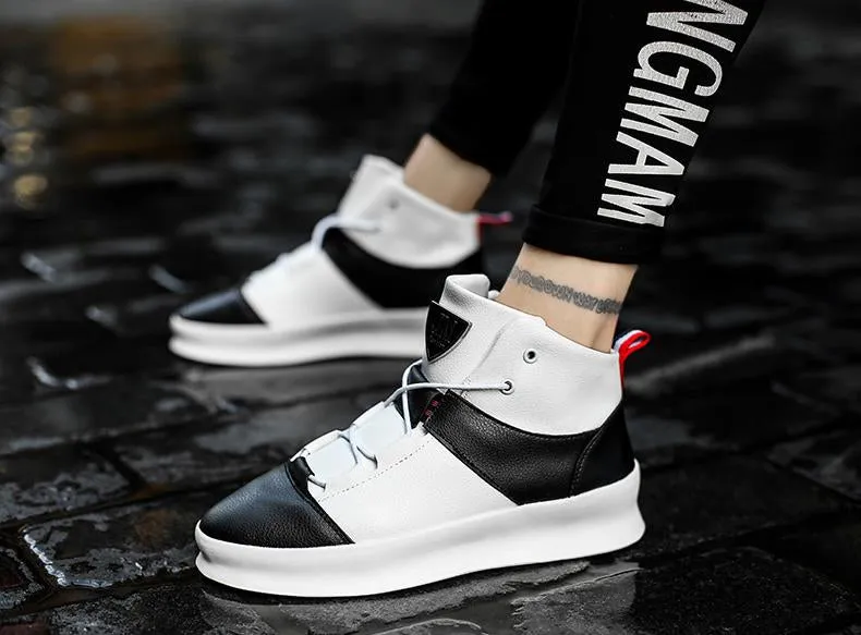 Di Lusso SMTHWLKR2 High Top Leather Sneakers