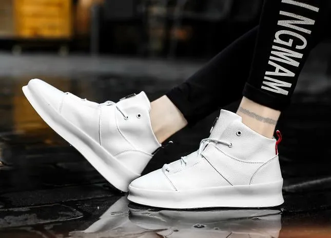 Di Lusso SMTHWLKR2 High Top Leather Sneakers