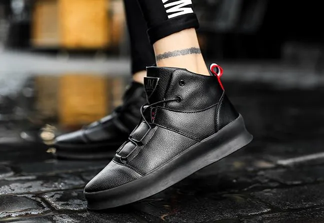 Di Lusso SMTHWLKR2 High Top Leather Sneakers