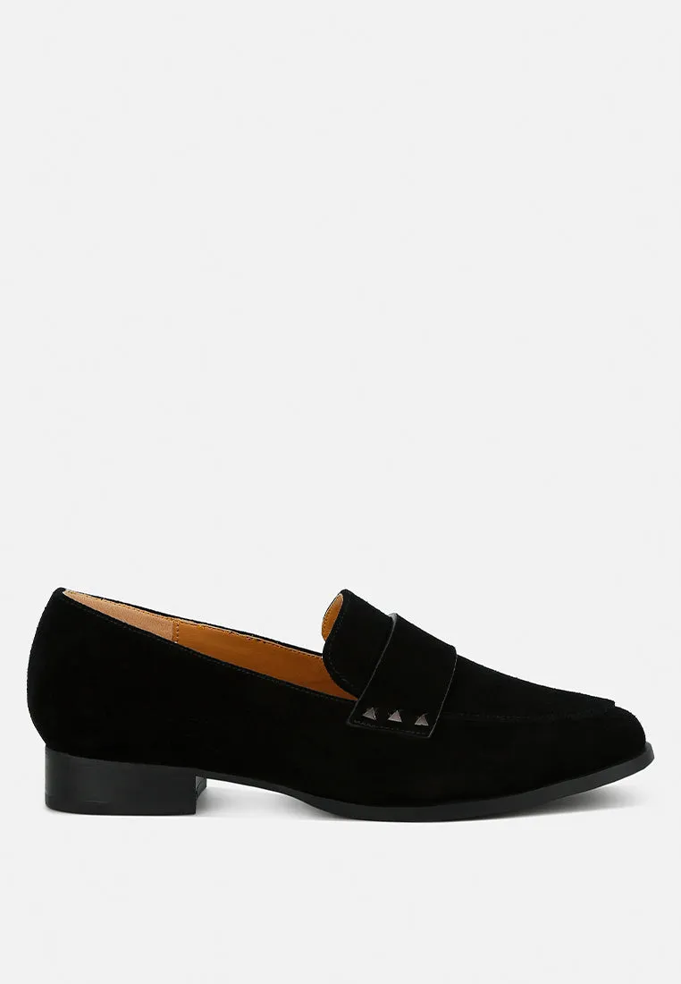 Durance Studded Suede Loafers