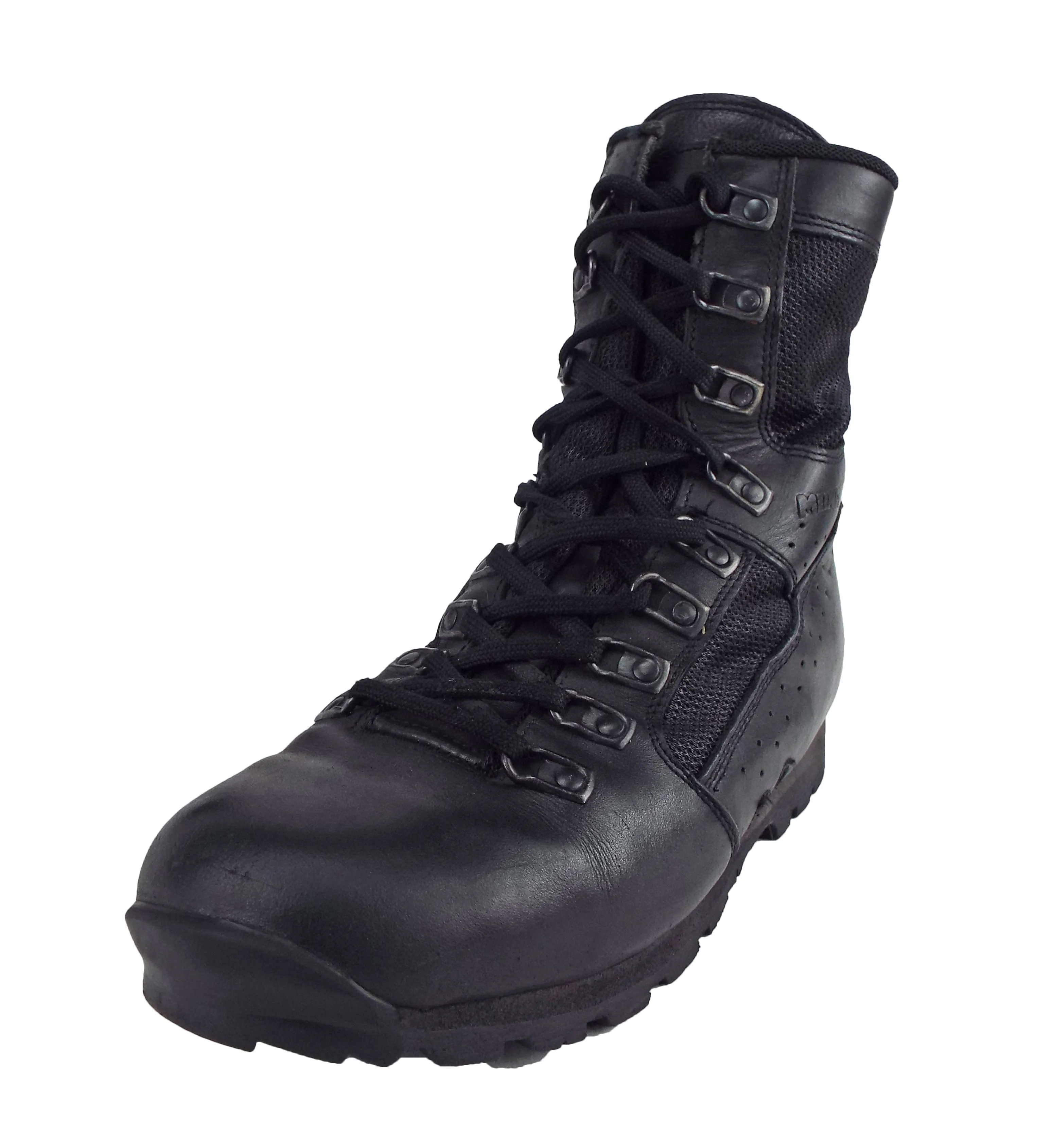 Dutch Army - Black Leather Combat Boots w/ Cordura - Meindl - Grade 1