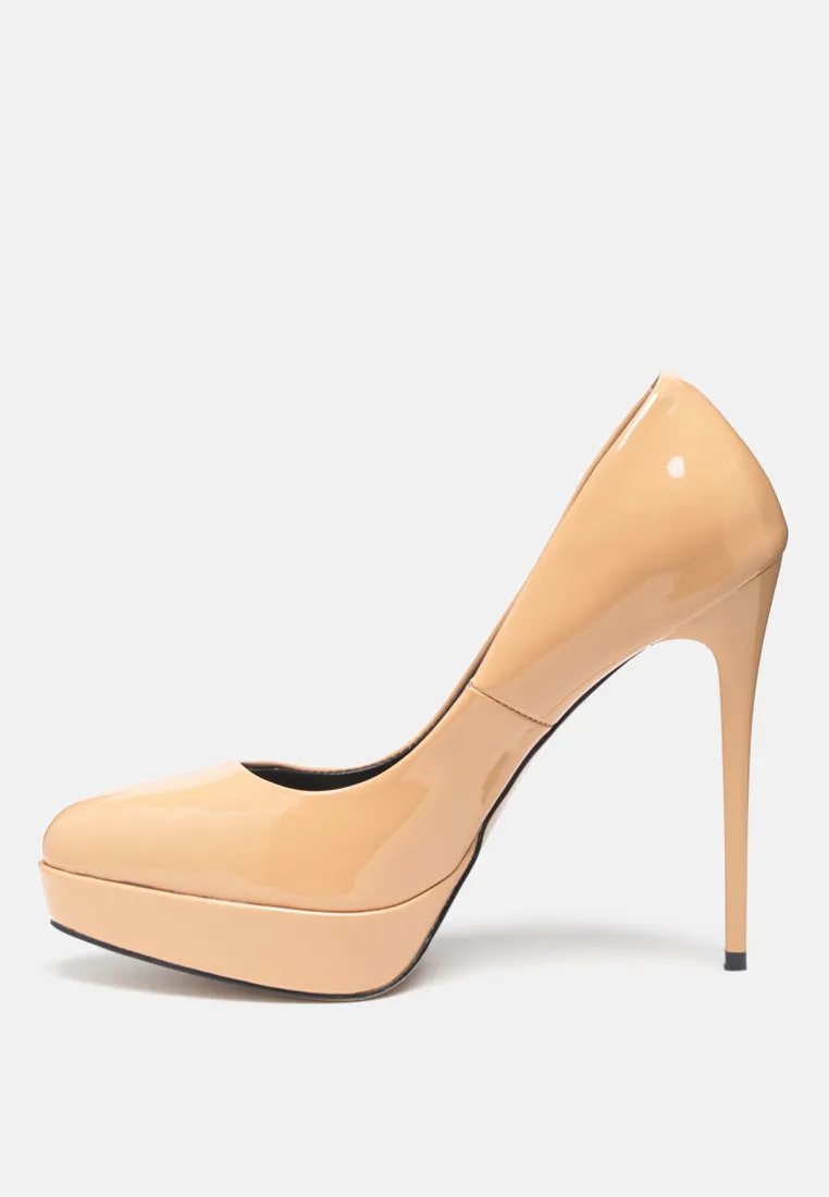 FAUSTINE Latte Stiletto Pump Sandals