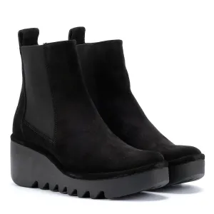 Fly London Bagu Leather Women's Black Boots