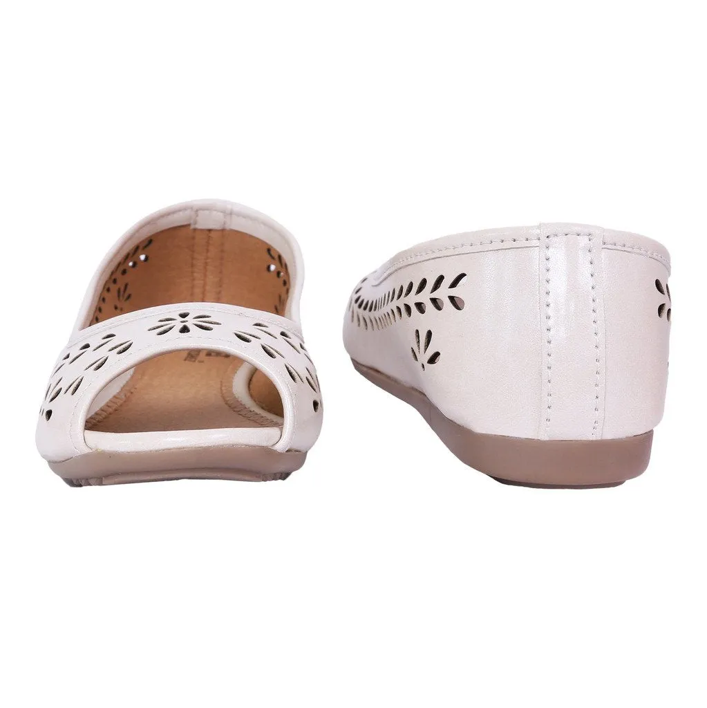 Footshez Women Outdoor Sandals-5 UK (38 EU) (7 US) (F-614-CREAM