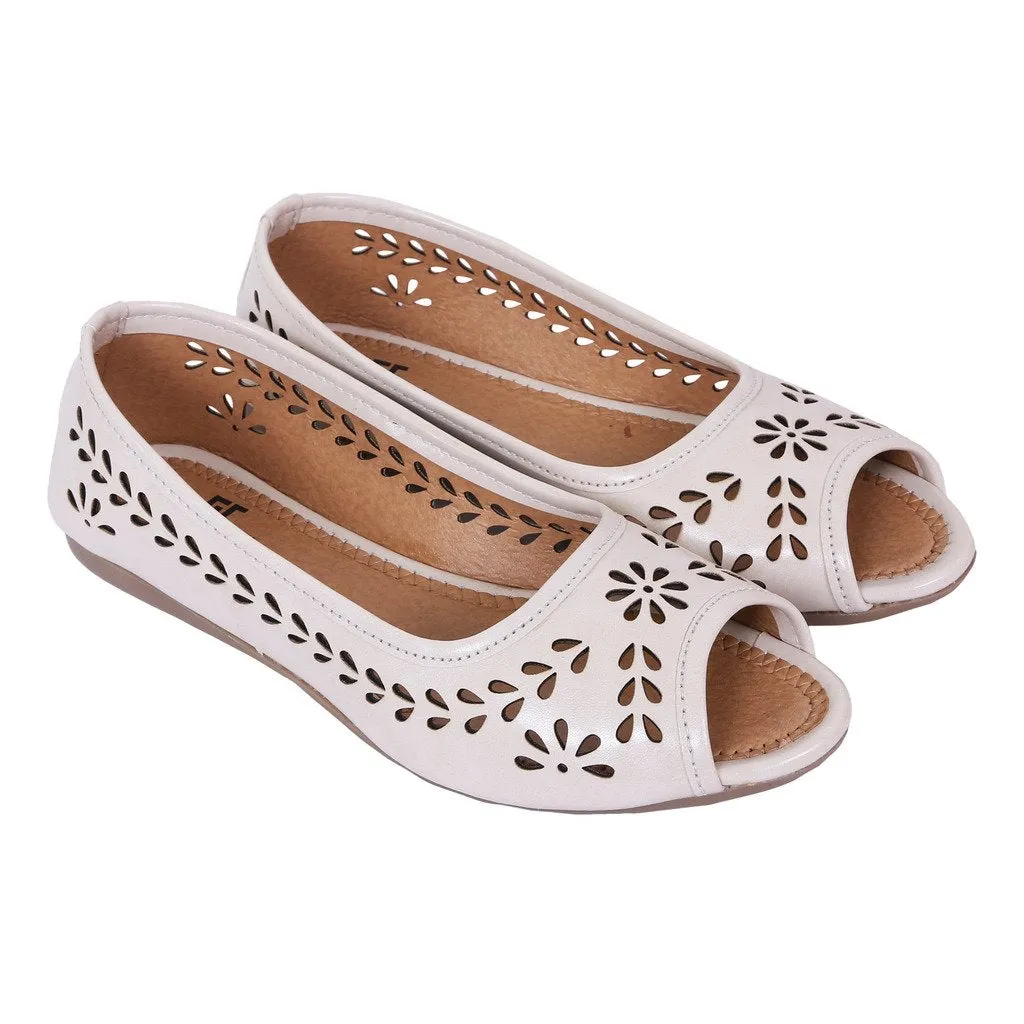 Footshez Women Outdoor Sandals-5 UK (38 EU) (7 US) (F-614-CREAM