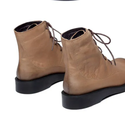 Handmade Wide Toe Winter Ankle Boots Women