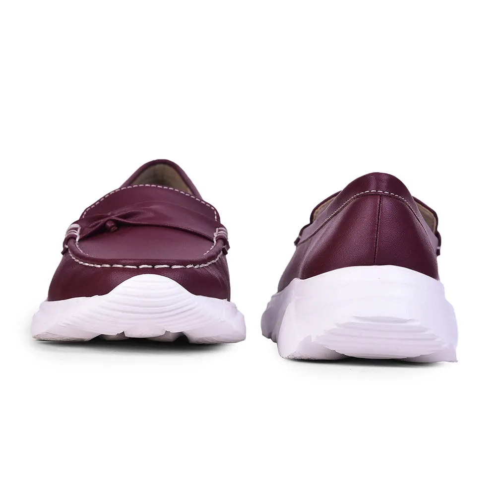 Healers Casual Maroon Loafers For Women C275-01 By Liberty