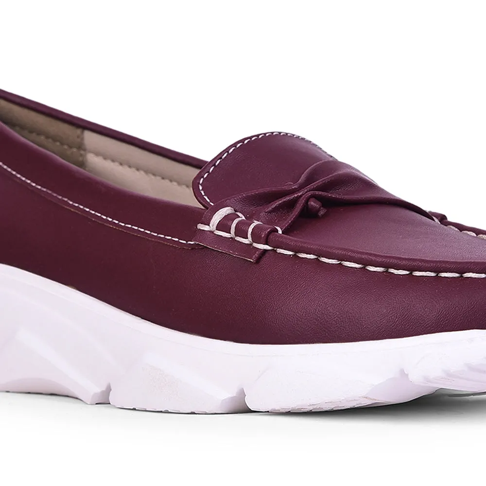 Healers Casual Maroon Loafers For Women C275-01 By Liberty