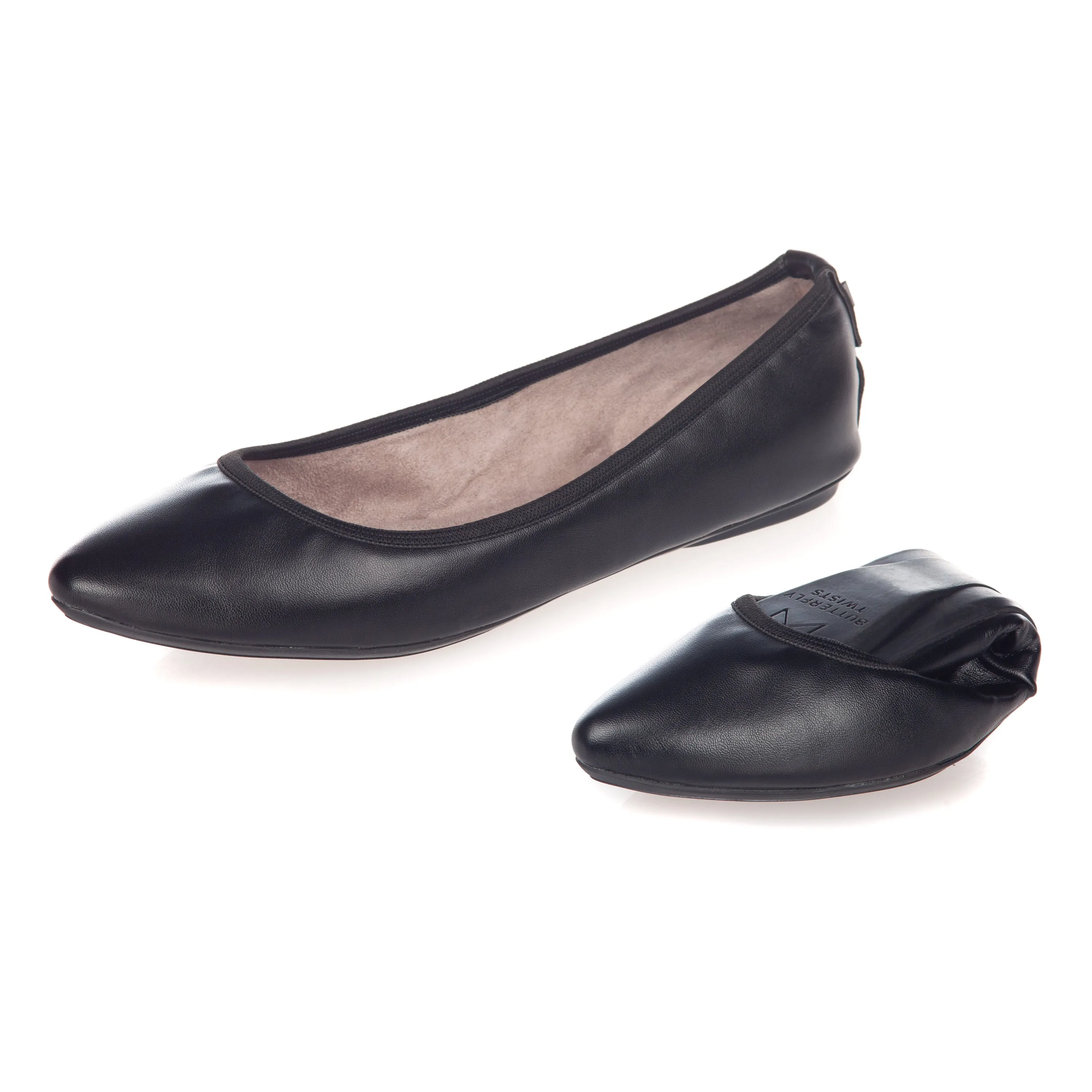 JANEY Ballet Flat Shoes - Black