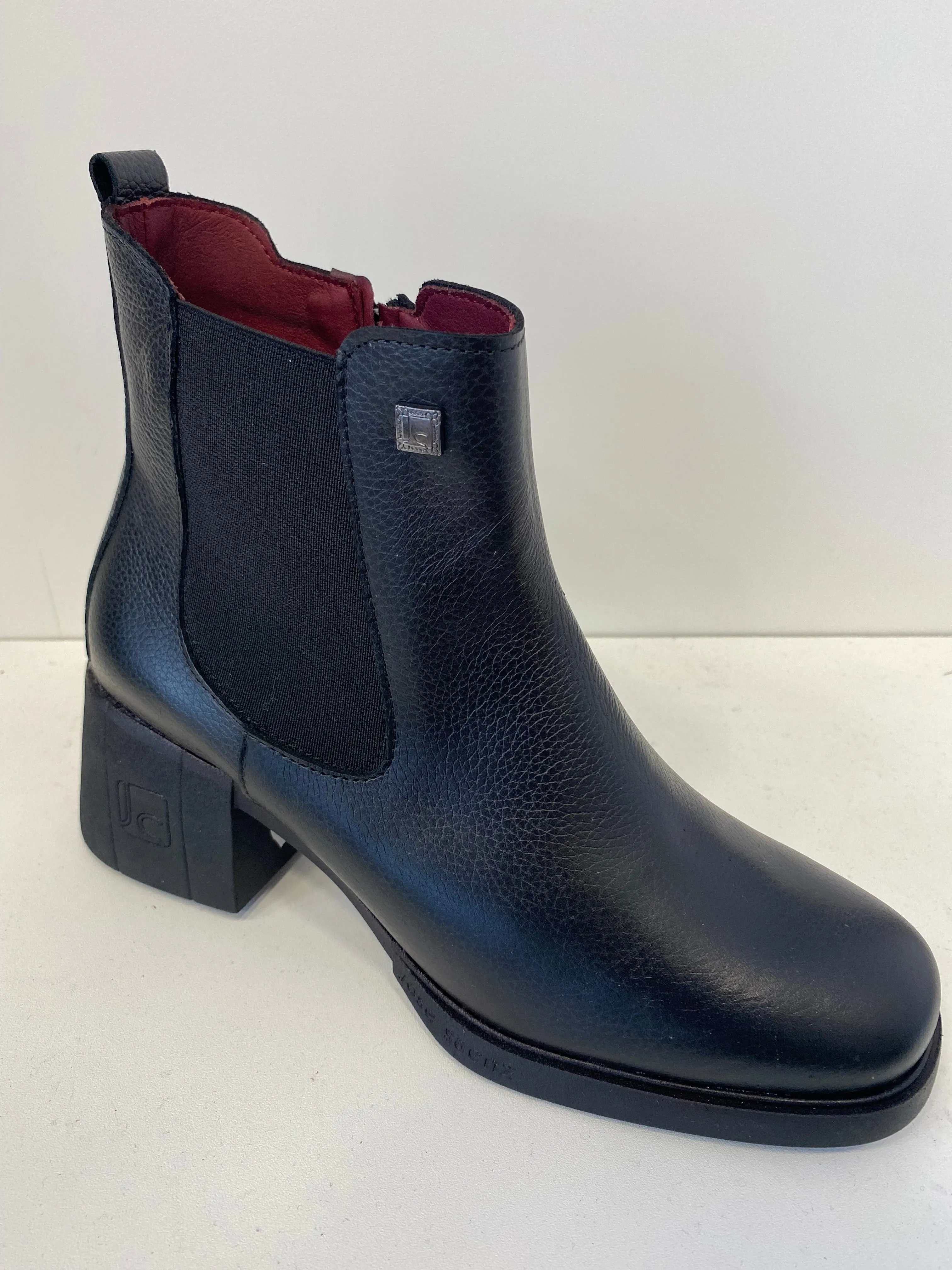 Jose Saenz Leather Black Chelsea Ankle Boot