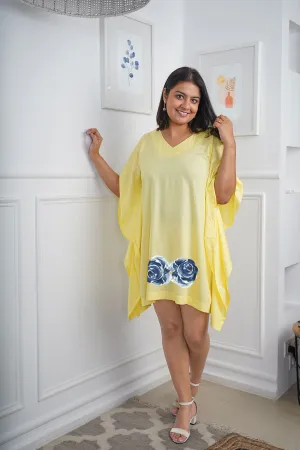 Lemon Rayon Kaftan - Saphire