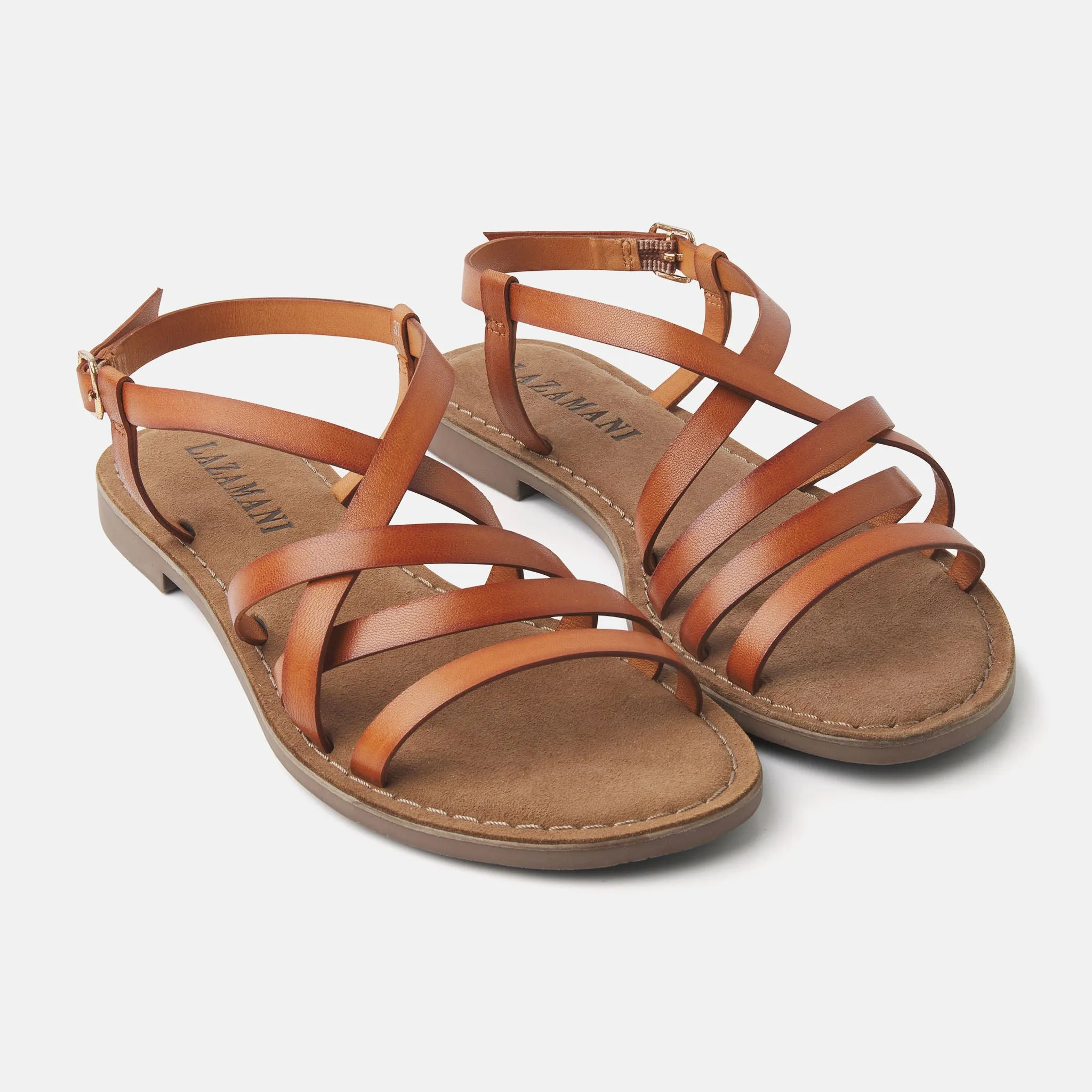 Lucy Leren Dames Sandalen Tan