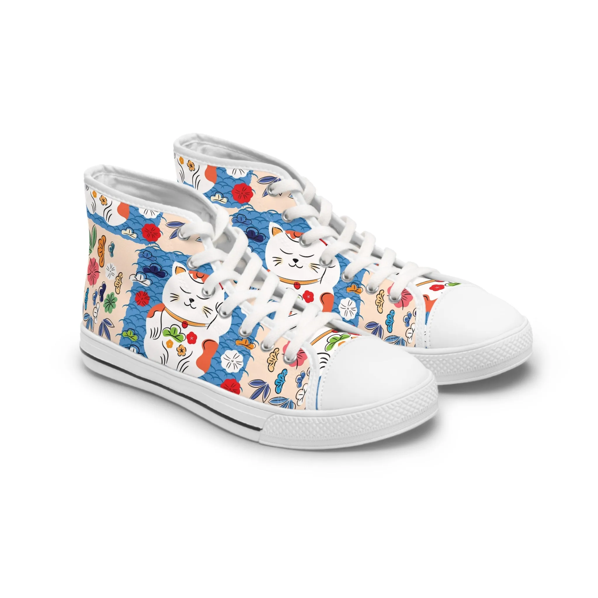 Maneki-Neko Cat Women's High Top Sneakers