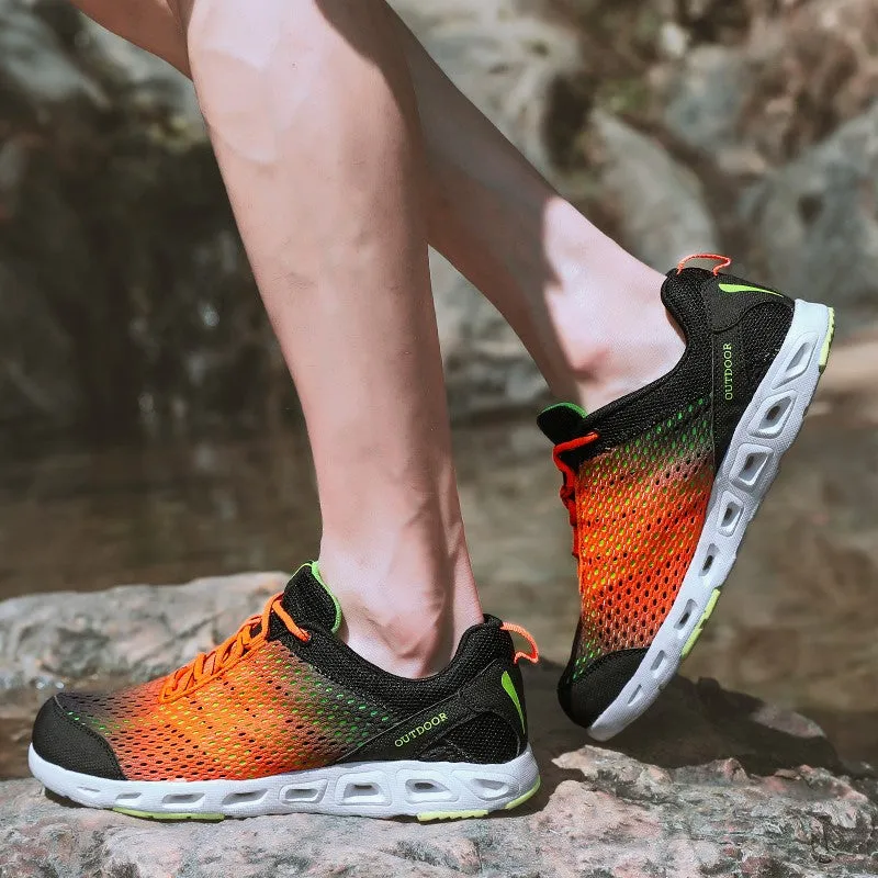 Man's fashion berathable cushion outdoor hiking sneakers 20221835