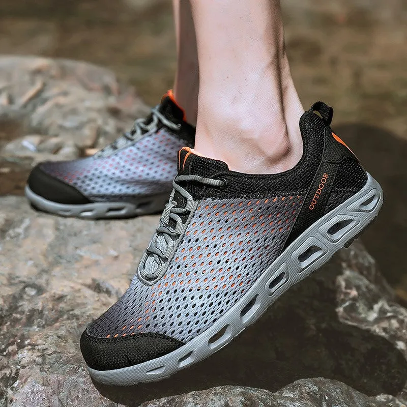 Man's fashion berathable cushion outdoor hiking sneakers 20221835