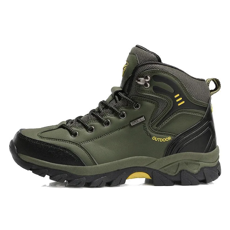 Man's outdoor athletic stable anti-skid hiking high top boots