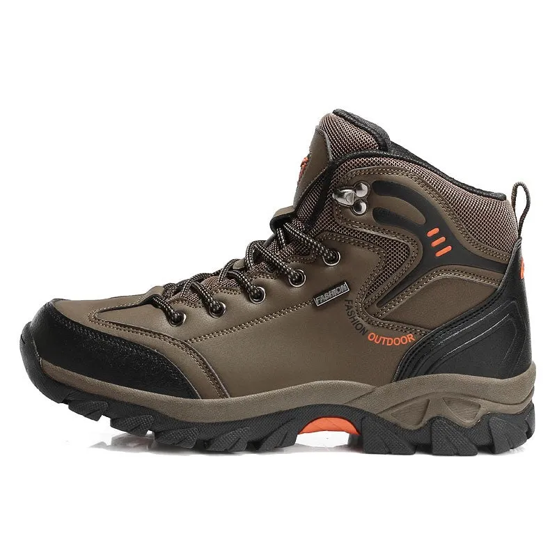 Man's outdoor athletic stable anti-skid hiking high top boots