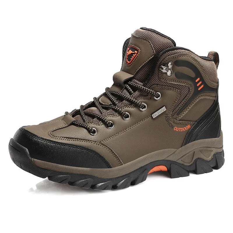 Man's outdoor athletic stable anti-skid hiking high top boots