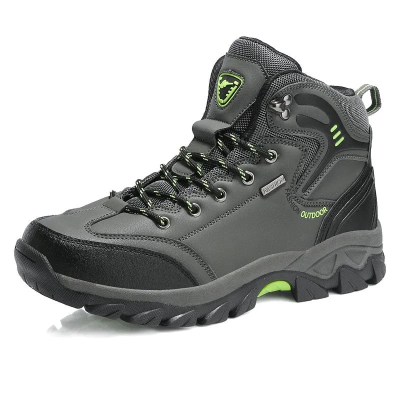 Man's outdoor athletic stable anti-skid hiking high top boots